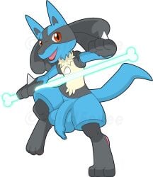 1boy balls blackcachomon feral foreskin humanoid_genitalia humanoid_penis long_foreskin lucario male male_only nintendo penis pokémon_(species) pokemon pokemon_(species) solo testicles uncircumcised uncut wild_eevee