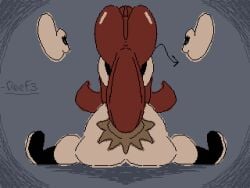 4:3 anal anal_sex animated anthro ass balls big_balls big_butt big_penis blank_(thadeef3) boots bubble bubble_butt clothed clothing deer demon digital_media_(artwork) dominant dominant_male duo erection female female_penetrated floating footwear from_behind_position fur genitals glistening glistening_balls glistening_body glistening_genitalia gynomorph gynomorph/male hair horn huge_cock humanoid hyper hyper_genitalia hyper_penis intersex intersex/male jumpsuit latte_(thadeef3) male male/female male_penetrating male_penetrating_female mammal penetration penile penis perching_position restricted_palette sex shoes short_playtime simple_background submissive sweater tail test_subject thadeef3 toony topwear torn_clothing