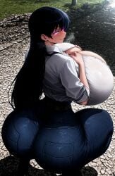 1girls 2025 ai_generated aroused ass ass_bigger_than_head belt big_ass big_breasts big_butt black_hair breasts breasts_bigger_than_head cleavage curvaceous curvaceous_figure curvy curvy_body curvy_female curvy_figure curvy_hips ear_piercing earrings female female_focus female_only from_behind gigantic_ass gigantic_breasts glowing_eyes hair_between_eyes hands_on_breasts hands_on_own_chest heavy_breathing highres hips hips_wider_than_shoulders huge_ass huge_breasts huge_thighs hyper_breasts jeans large_ass large_breasts long_hair looking_at_viewer looking_back massive_ass massive_breasts nagi_arato naughty_face nunai outdoors purple_eyes ruri_no_houseki ruri_rocks shirt_tucked_in smile solo solo_female solo_focus squatting steam steamy_breath thick_thighs thighs tight_clothing unbuttoned unbuttoned_shirt venus_body voluptuous voluptuous_female white_shirt wide_hips