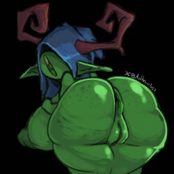 1:1 absurd_res anus ass big_breasts big_butt biped breasts chaos_daemon daemon_of_nurgle demon female furbo genitals green_body hi_res horn nipples nude nurgle nurgling puffy_anus rhina sharp_teeth short_stack solo teeth thick_thighs warhammer_(franchise) warhammer_40000 wide_hips