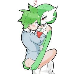 2boys anthro blush gardevoir gay green_hair hair male male/male male_gardevoir male_pokemon male_pokemon/male_human multiple_boys nintendo nishikun pokemon pokemon_(species) pokemon_rse trap wally_(pokemon)