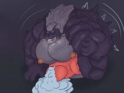 animal_genitalia animal_penis big_muscles big_penis bodily_fluids canid canine canine_genitalia canine_penis cum cumshot ejaculation excessive_cum excessive_genital_fluids fur genital_fluids genitals growth hi_res huge_cock huge_muscles hyper hyper_genitalia hyper_muscles hyper_penis male mammal muscle_growth muscular muscular_male mythological_canine mythological_creature mythology open_mouth orgasm penis precum rikiya saliva solo tongue transformation werecanid werecanine werecreature werewolf