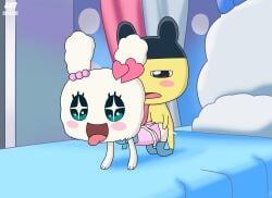 1boy 1boy1girl 1girls 2025 alternate_version_available ass ass blush blush_stickers cum cum_in_pussy cum_inside female female_penetrated gkg lovelitchi male male/female male_penetrating mametchi no_humans non-human non-human_only tagme tamagotchi tongue tongue_out vaginal_sex
