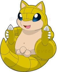 1boy balls blackcachomon feral foreskin humanoid_genitalia humanoid_penis long_foreskin male male_only nintendo penis pokémon_(species) pokemon pokemon_(species) sandshrew solo testicles uncircumcised uncut wild_eevee