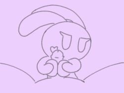 1boy 1boy1girl 1girls animal_humanoid animated anthro breasts breasts_between_penises burstgale female heart heart-shaped_pupils large_male lift_up loop looping_animation male male/female no_color no_sound penis rabbit rabbit_ears rabbit_girl rabbit_humanoid size_difference smaller_female tagme video
