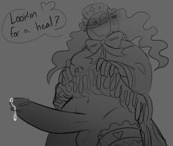 1futa blush dusekkar_(forsaken) female forsaken_(roblox) futa futanari hat headwear intersex lifting_skirt looking_at_viewer looking_down loveshot_(forsaken) no_color nosoidum nurse nurse_cap open_mouth precum precum_drip pumpkin_head roblox roblox_game robloxian skirt_lift solo solo_futa standing text text_bubble