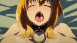 2d 2d_animation animated anime_screencap anime_screenshot aroused aroused_face bed bedroom big_breasts blonde_hair blush bouncing_breasts breasts closed_eyes dog_ears female female_focus huge_breasts isekai_meikyuu_de_harem_wo kemonomimi nipples nude nude_female open_mouth passione_(company) pov roxanne_(isekai_meikyuu_de_harem_wo) saliva saliva_string sex_slave shiny_skin slave_collar slavegirl source_request tongue uno_makoto