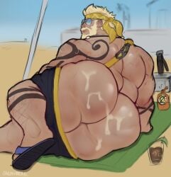 ass ass_focus baconbearart bara beard big_ass big_butt big_pecs black_shorts blonde_hair blonde_hair_male blonde_male bubble_ass bubble_butt daddy dat_ass dat_butt dilf fat_ass gay huge_ass huge_butt large_ass large_butt male male_only marvel marvel_rivals muscular muscular_male round_ass round_butt solo solo_focus solo_male tattoo tattoos thick_ass thick_butt thor_(marvel) thor_(marvel_rivals)