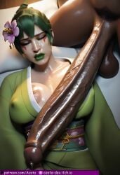 1boy 1futa 1girls absurdly_large_cock ai_generated asian_female ass azataai balls big_dom_small_sub breasts closed_eyes cum_in_mouth dark-skinned_male dark_penis disturbed dubious_consent erect_nipples female flower_in_hair from_behind_position futanari green_hair green_kimono impossible_fit japanese kimono_down kimono_only kimono_partially_removed kiriko_(overwatch) kunoichi large_areolae licking_ass light-skinned_female light_skin male meditating meditation meditation_chamber mole mole_under_mouth nipple_peek nipples ntr overwatch overwatch_2 paag pale-skinned_female pale_skin penetration_from_behind penis penis_on_face pussy quiet_sex sagging_breasts secretly_loves_it sex_from_behind shiny_skin sweaty_ass sweaty_balls sweaty_body sweaty_breasts swollen_nipples tattoo_on_face vaginal_penetration very_white_skin voluptuous_female voluptuous_futa