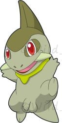 1boy axew balls blackcachomon feral foreskin humanoid_genitalia humanoid_penis long_foreskin male male_only nintendo penis pokémon_(species) pokemon pokemon_(species) solo testicles uncircumcised uncut wild_eevee