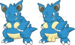 1boy 1girls balls blackcachomon breasts female feral foreskin humanoid_genitalia humanoid_penis long_foreskin male nidoqueen nintendo nipples penis pokémon_(species) pokemon pokemon_(species) testicles uncircumcised uncut vagina wild_eevee