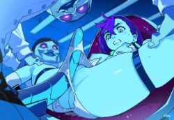 1girls 2boys age_difference alien alien/human alien_humanoid ayase_momo breasts breasts_out dandadan earrings femsub forced forced_presentation glowing_eyes grinding hetero huge_cock imminent_rape legs_forced_open legs_spread looking_at_penis mechanical_penis momo_ayase nipples optionaltypo pussy pussy_juice scared scared_expression serpo_(dandadan) size_difference sweating teenage_girl teenager torn_clothes torn_underwear ugly_bastard young younger_female