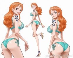 ## - 1girls ai_generated anime breasts eyes female fit nami nsfw one_piece stickyai