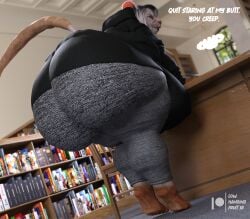 1girls 3d angry anthro ass background bbw bending_over big_breasts blonde_hair breasts chubby chubby_anthro chubby_female daz3d daz_studio dialogue fat female hoodie large_ass large_breasts leaning legs library looking_at_viewer lowhangingfruit3d_(artist) nipples obese olivia_armstrong_(lhf3d) original_character overweight overweight_female pinup rat rodent solo solo_focus ssbbw table thick thick_legs thick_thighs thighs tight_clothing tight_fit tight_pants wide_hips