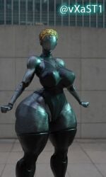 1girls 3d 3d_(artwork) alternate_version_available artist_name atomic_heart big_ass big_breasts breasts curvy faceless_character faceless_female female female_only right_(atomic_heart) robot robot_girl the_twins_(atomic_heart) thick_thighs voluptuous vxast wide_hips