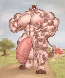 abs biceps bodybuilder bovine flaccid furry gab_art hyper hyper_balls hyper_cock hyper_genitalia hyper_muscles hyper_penis male_only nipples nude pecs pierced_nipples solo solo_male thick_thighs