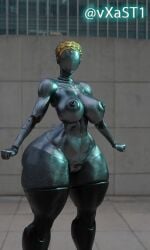 1girls 3d 3d_(artwork) alternate_version_available areolae artist_name atomic_heart big_ass big_breasts breasts curvy faceless_character faceless_female female female_only nipples pussy right_(atomic_heart) robot robot_girl the_twins_(atomic_heart) thick_thighs voluptuous vxast wide_hips