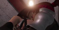 2girls 3d animated breast_sucking female female_only final_fantasy final_fantasy_vii final_fantasy_vii_remake indoors jessie_rasberry smooth_skin sound tagme teehee7990 tifa_lockhart video yuri