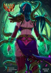 aqua_hair big_ass big_breasts blizzard_entertainment comic comic_cover darkra druid_(warcraft) lulusa_wildmist original_character pink_skin thighhighs warcraft wide_hips world_of_warcraft