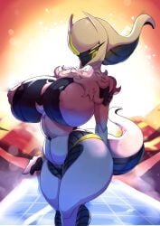 1girls 2021 absurd_res absurdres anthro anthro_only anthrofied arceus ashraely ass athletic_female big_ass big_breasts big_butt breasts cleavage creatures_(company) curvy_figure deity digital_media_(artwork) fat_ass female female_only female_pokemon furry furry_only game_freak genitals goddess gold_(metal) green_eyes grey_body grey_skin hi_res highres huge_ass huge_breasts jewelry large_breasts legendary_pokémon looking_at_viewer mammal nintendo nipples nude pokémon pokémon_(species) pokemon pussy red_eyes red_sclera solo solo_female tail thick_thighs video_games voluptuous white_body white_fur white_nipples wide_hips