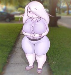 1girls abby_(w0m1) big_breasts blush curvaceous curvy curvy_figure eyelashes female female_only large_breasts long_hair looking_at_viewer meme purple_body purple_hair purple_skin shitpost solo solo_female solo_focus standing thick thick_thighs thighs w0m1 wide_hips you_know_i_had_to_do_it_to_em