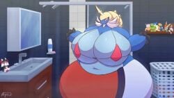 animated ayaxstudio bbw big_breasts breast_expansion breasts chubby expansion featureless_breasts female furry generation_5_pokemon huge_breasts huge_thighs pokémon_(species) pokemon samurott sound tagme thick_thighs video wide_hips