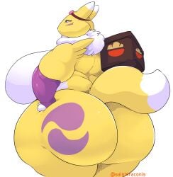 big_ass big_breasts breasts bubble_butt digimon female huge_ass renamon saintdraconis tagme