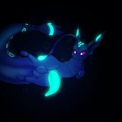 balls big_balls big_penis eeveelution feral generation_1_pokemon generation_2_pokemon genitals glowing glowing_genitalia hi_res huge_cock hybrid hypnotizing_viewer male nintendo penis pokemon pokemon_(species) solo umbreon vaporeon woemutt