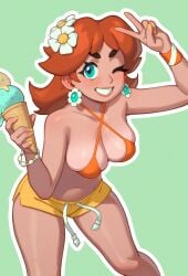 princess daisy from mario (series) by rizdraws