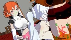 3d angry animated blue_eyes breasts clothed_sex cum cum_in_mouth cum_in_pussy cum_inside fellatio fingerless_gloves futa_on_female futanari gloves green_eyes group_rape heart-shaped_pupils long_hair multiple_girls necklace nipples no_sound nora_valkyrie oral_rape orange_hair orgasm penis ponytail pyrrha_nikos rape red_hair rooster_teeth rwby see sex sfmslayer short_hair small_breasts source_filmmaker spitroast tagme testicles vale_outfit valkyrschneekos video weiss_schnee white_hair