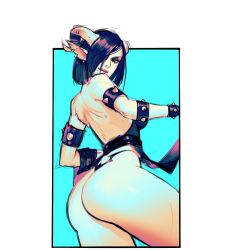 ashai_(galbreak) ass black_hair color colored female galbreak horns looking_at_viewer louten thick thick_ass thick_thighs