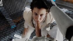 1boy 3d 4k 60fps animated athletic_female big_penis blender blowjob brown_eyes brown_hair clothed_female fellatio female holding_head human jacket kneeling light-skinned_male male nexus763 oral penis pewposterous pov princess_leia_organa royalty sound star_wars stormtrooper straight upscaled video