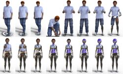 3d ass body_modification breasts female gender_transformation hair_color_change midriff mtf_transformation navel nipples nukunookee robot_girl robotization thick_thighs transformation transformation_sequence wide_hips