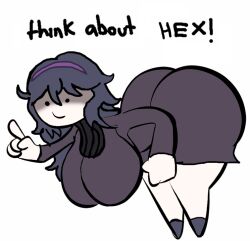 1girls big_ass big_breasts hex_maniac hourglass_figure meme nintendo pokemon sagging_breasts stop_thinking_about_sex talking_to_viewer wagging_finger