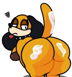 big_ass big_breasts breasts bubble_butt cum_on_ass duck_hunt duck_hunt_dog huge_ass huntress_(lewdewott) lewdewott nintendo rule_63 tagme