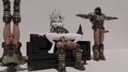 16:9 3d 3d_(artwork) 3d_animation animated anthro balls breasts canid canid_demon canine canis demon digital_media_(artwork) doom doom_slayer_(doom) duo erection female female_penetrated fur furry genitals group hair hellhound helluva_boss hi_res high_framerate human humanoid id_software lewdexpert loona_(helluva_boss) male male/female male_penetrating male_penetrating_female mammal nipples no_sound nude penetration penis pussy sex short_playtime simple_background t-pose tagme vaginal_penetration video what white_body white_fur widescreen