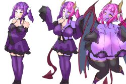 19sisters ass ass_expansion breast_expansion breasts corruption demon demon_girl enemy_conversion female huge_ass huge_breasts thick_thighs thigh_expansion transformation transformation_sequence wide_hips
