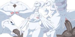 1boy 1girls anthro anthro_penetrated blowjob bored_expression cum cum_in_pussy cum_inside dragon female female_dragon female_penetrated female_pokemon human human_on_anthro human_penetrating human_penetrating_anthro male male/female male_human/female_pokemon male_penetrating male_penetrating_anthro male_penetrating_female paizuri pata pokémon_(species) pokemon pokephilia reshiram sex titjob vaginal_sex