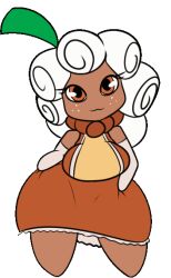 :3 animated bouncing_breasts breasts clothed clothing clothing_lift cookie cookie_run curvaceous curvy_figure dancing dessert dress dress_lift dyriuck_kaos food gem humanoid jewelry loop necklace pearl_(gem) pearl_necklace pumpkin_cheesecake_cookie voluptuous