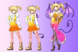 ass_expansion bimbo bimbofication breast_expansion corruption demon demon_girl demon_horns demon_tail demon_wings enemy_conversion female hair_growth high_heels huge_ass huge_breasts lip_expansion succubus thick_thighs thigh_expansion transformation transformation_sequence wabuki_(ochigan) wide_hips