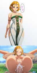 1girls blonde_hair female female_focus princess_zelda short_hair tears_of_the_kingdom the_amazing_gambit the_legend_of_zelda zelda_(tears_of_the_kingdom) zonai_outfit