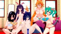 3d buffpup_(vtuber) female female_only furry heterochromia horns horny_female indie_virtual_youtuber koikatsu large_breasts lyn_mametchi muscular_female outside panties panties_only renhentai rosedoodle_(vtuber) scars shinect_(callie_forniya) shirtless showing_panties small_breasts snuffy tagme tail virtual_youtuber vrchat vtuber wolf_girl wolf_humanoid