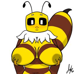 antennae areolae bee bee_(minecraft) blush breasts female female_only honey joku676 lactation lips nipples shaded