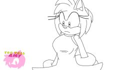 amy_rose animated big_breasts bouncing_breasts breast_expansion huge_breasts looking_down no_music no_sound sonic_(series) tagme text video