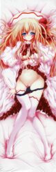 areolae dakimakura fixme kazami_rei lily_white luft_forst open_clothes open_shirt panty_pull shirt thighhighs touhou uncensored vagina