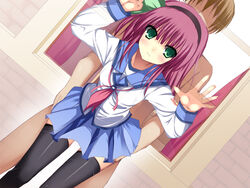 1boy 1girls against_glass against_window akatukiθ angel_beats! implied_sex kishiki_kanmitsu nakamura_yuri school_uniform sex sex_under_clothes sex_under_skirt thighhighs wallpaper window yurippe zettai_ryouiki zettai_ryouiki(skirt)