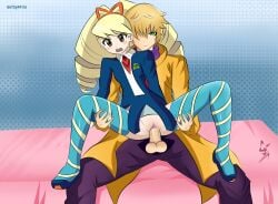 luna_platz m11xgirby mega_man mega_man_star_force sex_from_behind tagme twintails young