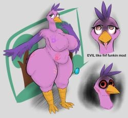 anthrofied avian avian_humanoid big_breasts breasts garten_of_banban opila_(garten_of_banban) plantedpot thick_thighs wide_hips