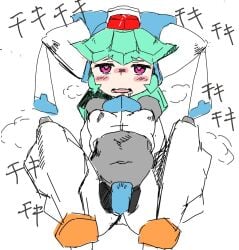 1girls android artist_request blush drooling female heart-shaped_pupils helmet mega_man mega_man_zx nipple_bulge open_mouth pandora_(mega_man) petite robot_girl rzet2ce4lsnzjc5 saliva smaller_female solo tagme white_armor