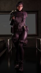 3d asian asian_female dokkaebi_(rainbow_six) female_only fully_clothed glasses kjthegrimreaper korean leggings looking_at_viewer rainbow_six_siege tactical_gear